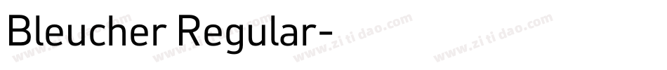 Bleucher Regular字体转换
